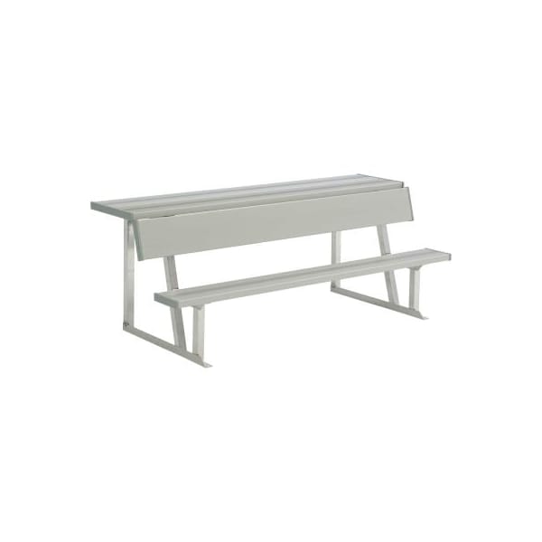 Gt Grandstands By Ultraplay 6' Aluminum Team Bench with Rear Shelf and Backrest, Portable BE-DGS00600 - main